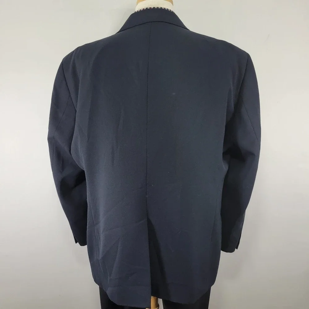 Dockers Men's Sport‎ Coat Blazer Two Button Deep Navy Polyester Size 48R